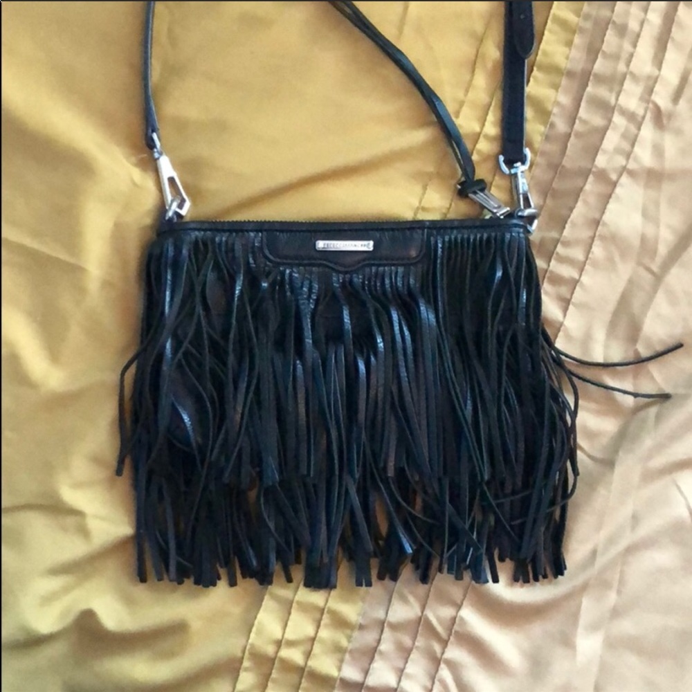 Authentic Rebecca minkoff leather fringe bag
